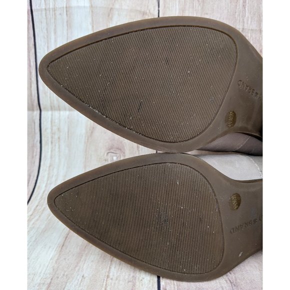 LUCKY BRAND Tabea Chelsea Bootie Pointed Toe Leather Shootie Tan Taupe 6… - Picture 9 of 11